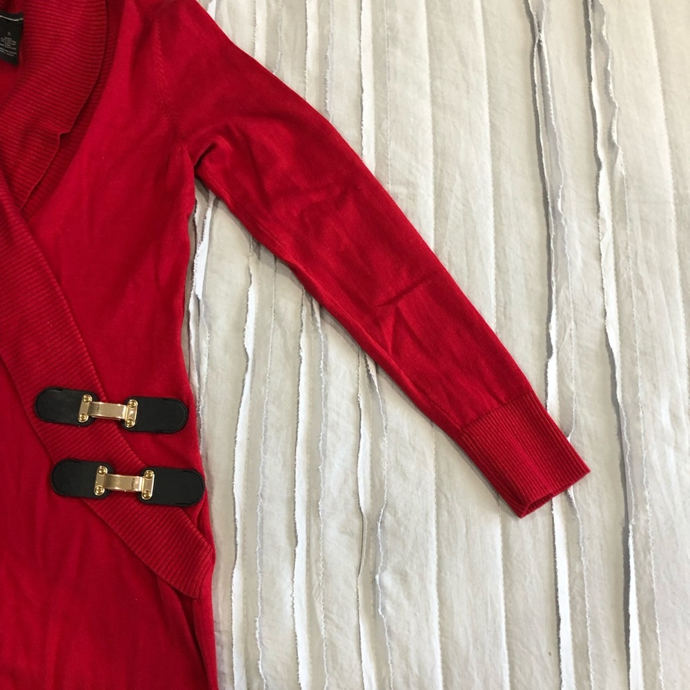INC international concepts Buckle red Sweater - Picture 4 of 7